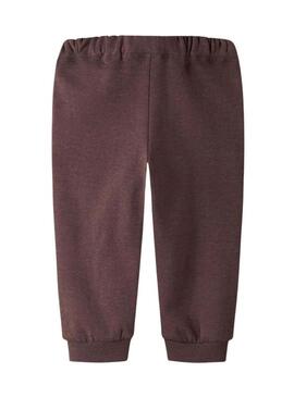 Pantaloni da tuta Name It Molaf bordeaux per bambino.