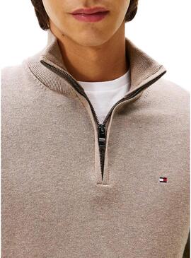 Maglia Tommy Hilfiger con zip beige