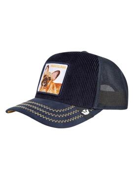 Cappello Goorin Bros High Class blu scuro in velluto a coste