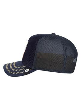 Cappello Goorin Bros High Class blu scuro in velluto a coste