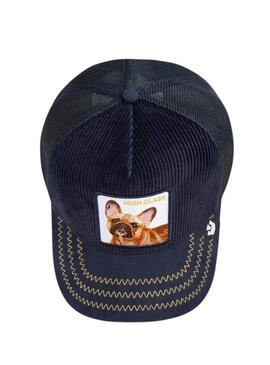 Cappello Goorin Bros High Class blu scuro in velluto a coste