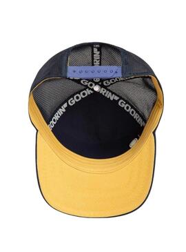 Cappello Goorin Bros High Class blu scuro in velluto a coste