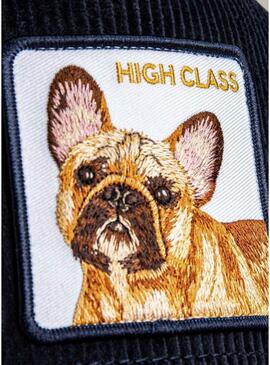 Cappello Goorin Bros High Class blu scuro in velluto a coste