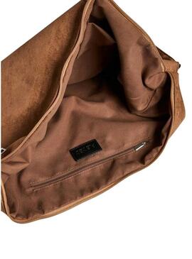 Borsa Pieces Amanda in camoscio marrone per donna.