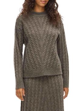 Maglia Vila Virelli in maglia tostata per donna.