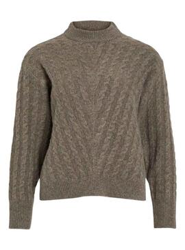 Maglia Vila Virelli in maglia tostata per donna.