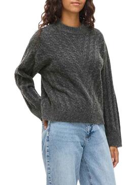 Maglia Vila Virelli grigia a maglia per donna.