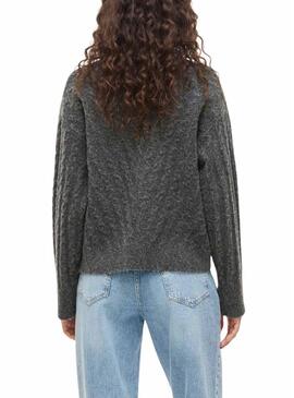 Maglia Vila Virelli grigia a maglia per donna.