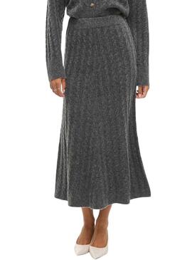 Gonna Vila Virelli maxi in maglia grigia per donna