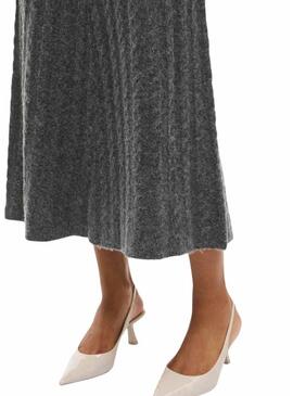 Gonna Vila Virelli maxi in maglia grigia per donna