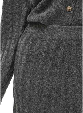 Gonna Vila Virelli maxi in maglia grigia per donna
