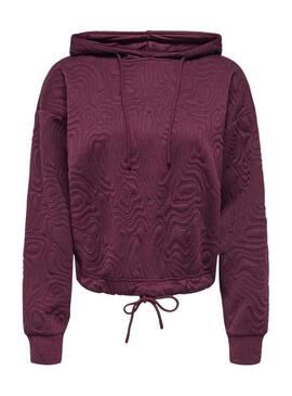 Felpa Only bianca con stampa granata per donna