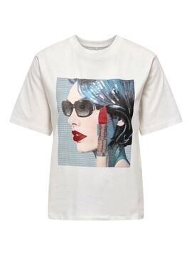 Maglietta bianca Only Siff solo per donna.