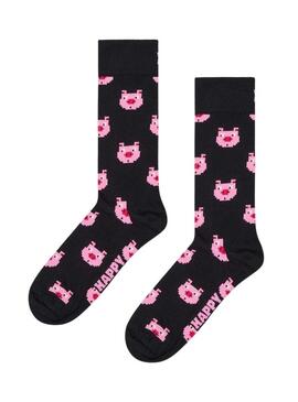 Calzini Happy Socks Pig neri per donna e uomo