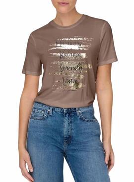 Maglietta Only Free Modal tostata per donna