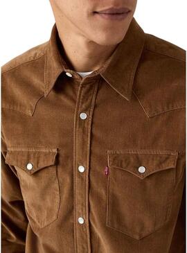Camicia Levis Barstow Western marrone per uomo