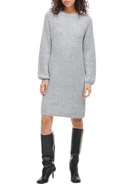 Abito Vila Viretta grigio in maglia per donna