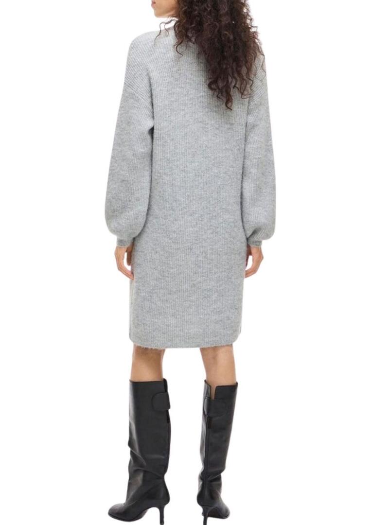 Abito Vila Viretta grigio in maglia per donna