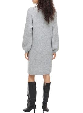 Abito Vila Viretta grigio in maglia per donna