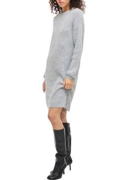 Abito Vila Viretta grigio in maglia per donna