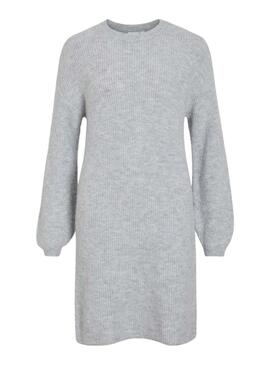 Abito Vila Viretta grigio in maglia per donna