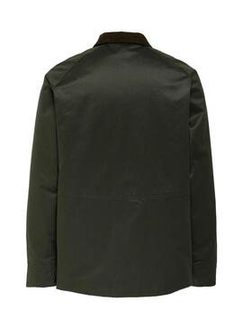 Giubbotto Only and Sons Bob encerato verde per uomo