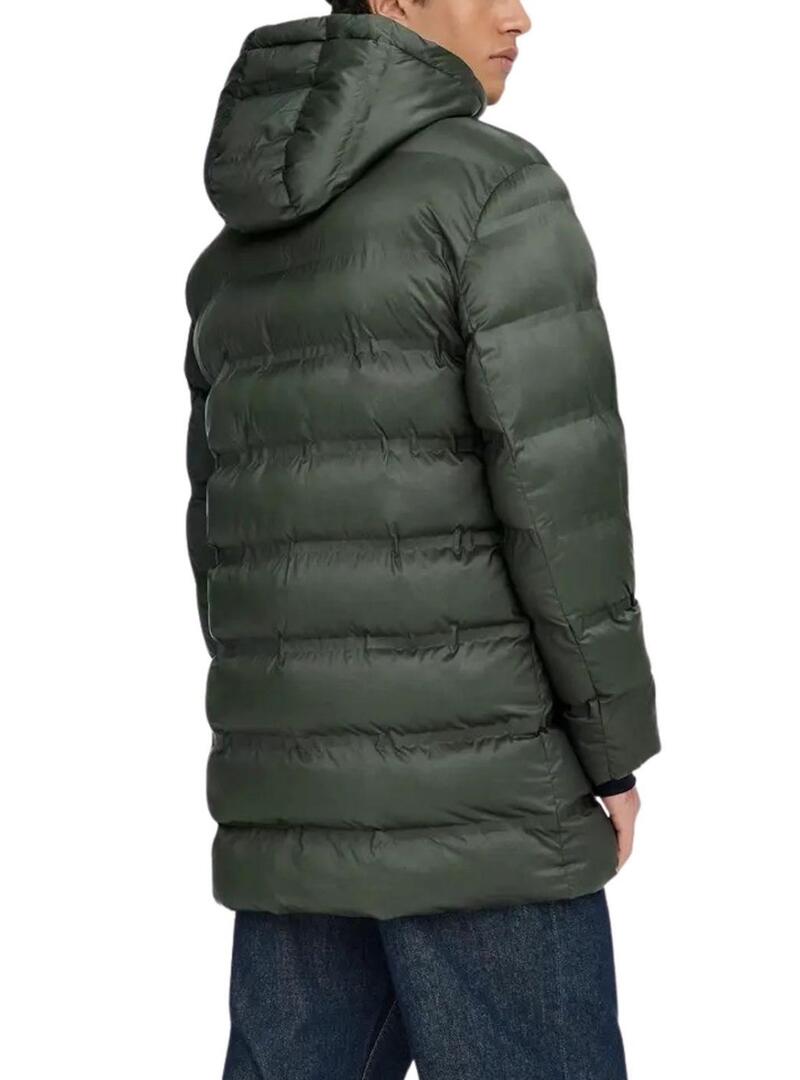 Giacca imbottita Only and Sons Union con cappuccio verde per uomo