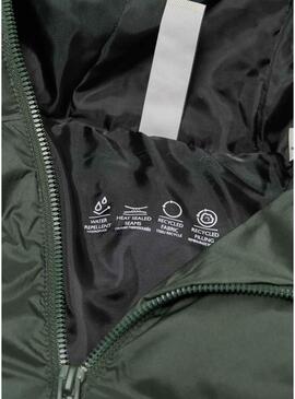 Giacca imbottita Only and Sons Union con cappuccio verde per uomo