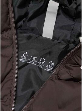 Giacca imbottita con cappuccio marrone per uomo Only and Sons Union