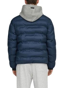 Giacca Only and Sons Union trapuntata blu marino per uomo