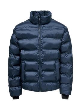 Giacca Only and Sons Union trapuntata blu marino per uomo