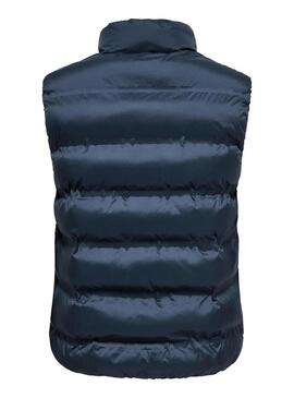 Gilet imbottito blu marino Only and Sons Union per uomo.