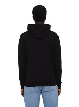 Giubbotto Emporio Armani EA7 nero e dorato con cappuccio per uomo.