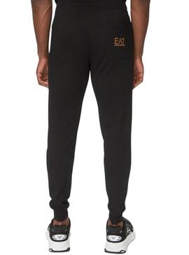 Pantaloni Emporio Armani EA7 nero e dorato per uomo