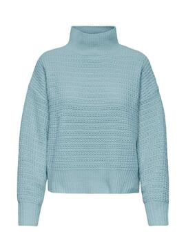 Maglia a collo alto blu Only Globe solo per donna