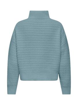 Maglia a collo alto blu Only Globe solo per donna