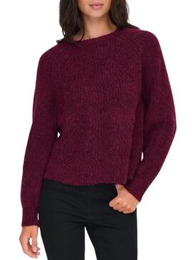 Maglia Only Gila bordeaux solo per donna