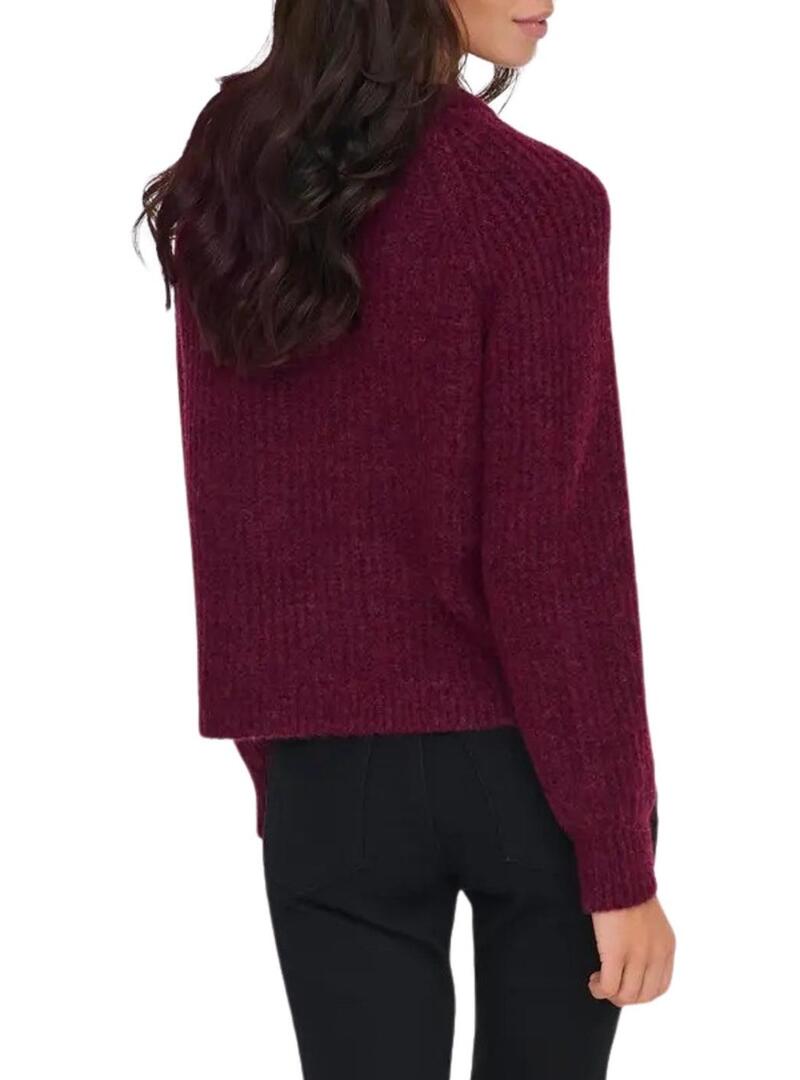 Maglia Only Gila bordeaux solo per donna