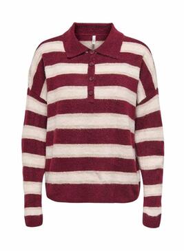 Maglia a righe a maglia Only Talio stampata per donna.