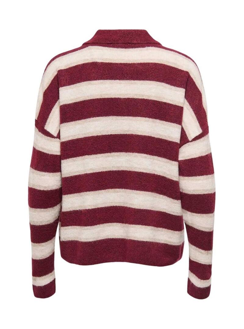 Maglia a righe a maglia Only Talio stampata per donna.