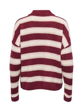 Maglia a righe a maglia Only Talio stampata per donna.