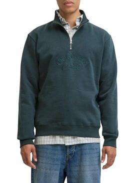 Felpa Jack and Jones Bleecker verde per uomo
