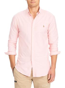Camicia Polo Ralph Lauren Oxford Pink Uomo