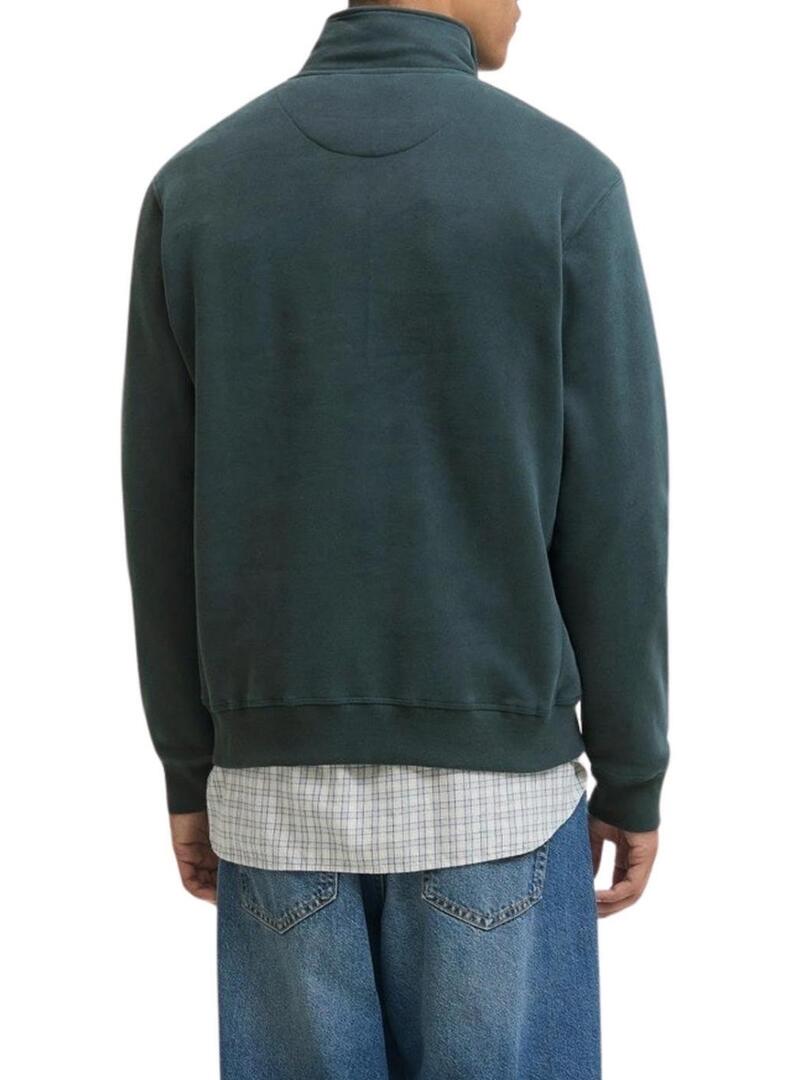 Felpa Jack and Jones Bleecker verde per uomo