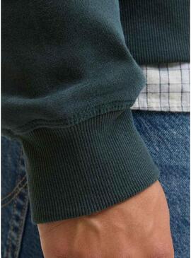Felpa Jack and Jones Bleecker verde per uomo