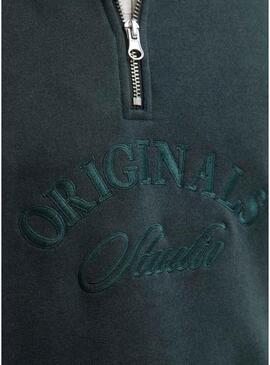 Felpa Jack and Jones Bleecker verde per uomo