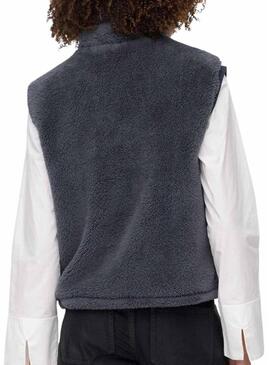 Gilet Only Bari Teddy grigio per donna