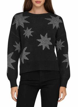 Maglia Only Rosie Glitter nera per donna