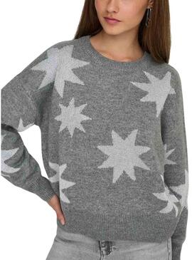 Maglia Only Rosie Glitter grigia da donna