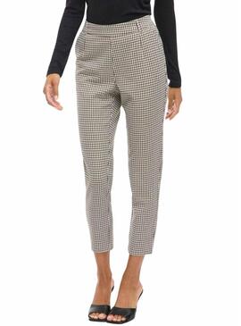 Pantaloni Vila Vivarone a quadri stampati per donna.